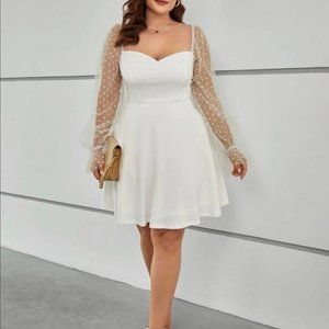 White Engagement Photo Dress